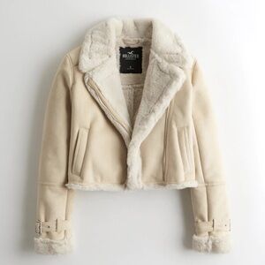 Hollister Tan Shearling Teddy Jacket